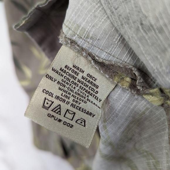 Jamaica Jaxx Shirt XL Men Silk Button Up Short Sleeve Bamboo Leaf Tropic… - Picture 10 of 15